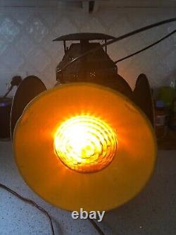 Vintage ADLAKE Non-Sweating Lamp 4-Way Lantern B&O RAILROAD light works