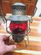 Vintage Adams Westlake Railroad Lamp With C&nwry Red Etched Shade& Matching Body