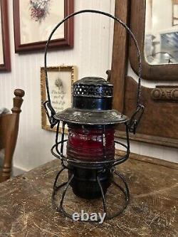 Vintage Adams & Westlake Railroad Lantern-Southern R. Y. Red Globe