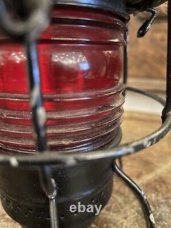 Vintage Adams & Westlake Railroad Lantern-Southern R. Y. Red Globe