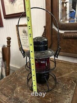 Vintage Adams & Westlake Railroad Lantern-Southern R. Y. Red Globe