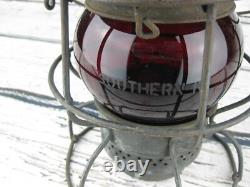 Vintage Adams & Westlake Railroad Lantern Southern RY Red Globe PRR