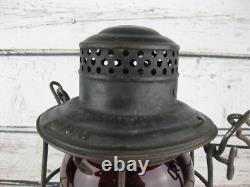 Vintage Adams & Westlake Railroad Lantern Southern RY Red Globe PRR