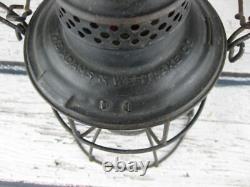 Vintage Adams & Westlake Railroad Lantern Southern RY Red Globe PRR