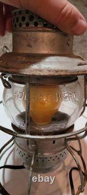 Vintage Adams & Westlake Railroad Lantern with Clear Globe Cnx Electrified