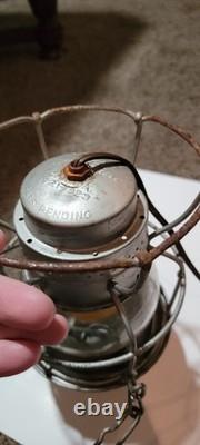 Vintage Adams & Westlake Railroad Lantern with Clear Globe Cnx Electrified