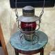 Vintage Adams & Westlake Railroad Lantern with Red Globe