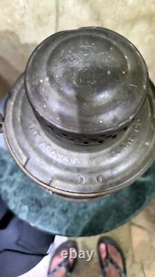 Vintage Adams & Westlake Railroad Lantern with Red Globe