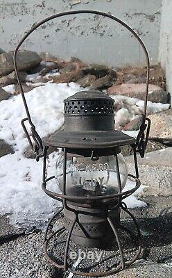 Vintage Adams & Westlake Southern Railway Lantern. SO. RY. Etched Clear Globe