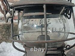 Vintage Adams & Westlake Southern Railway Lantern. SO. RY. Etched Clear Globe