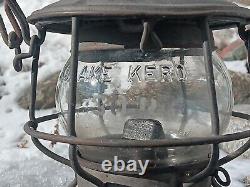 Vintage Adams & Westlake Southern Railway Lantern. SO. RY. Etched Clear Globe