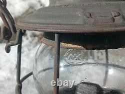 Vintage Adams & Westlake Southern Railway Lantern. SO. RY. Etched Clear Globe