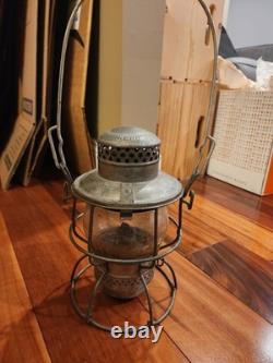 Vintage Adlake 300 Kero Railroad RR Lantern Lamp Clear Ribbed Globe USA Canada