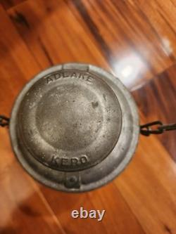 Vintage Adlake 300 Kero Railroad RR Lantern Lamp Clear Ribbed Globe USA Canada