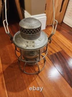 Vintage Adlake 300 Kero Railroad RR Lantern Lamp Clear Ribbed Globe USA Canada