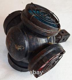 Vintage Adlake 4-Way Reflex Railroad Signal Switch Lamp With Stone Guards Train