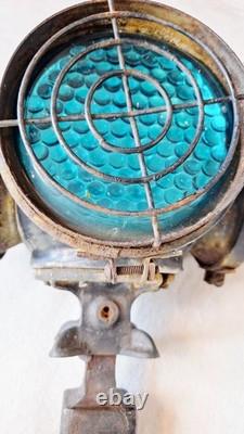 Vintage Adlake 4-Way Reflex Railroad Signal Switch Lamp With Stone Guards Train