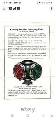 Vintage Adlake 4-Way Reflex Railroad Signal Switch Lamp With Stone Guards Train