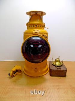 Vintage Adlake Chicago Non Sweating Lantern Railroad Lamp with Burner & Bracket