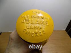 Vintage Adlake Chicago Non Sweating Lantern Railroad Lamp with Burner & Bracket