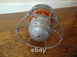 Vintage Adlake Hiram L. Piper Co. Ltd Railroad Lantern Globe Orange Rare