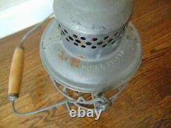 Vintage Adlake Hiram L. Piper Co. Ltd Railroad Lantern Globe Orange Rare