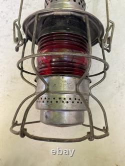 Vintage Adlake Kero Pennsylvania Railroad PRR Red Globe Lantern