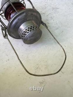 Vintage Adlake Kero Pennsylvania Railroad PRR Red Globe Lantern