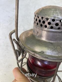 Vintage Adlake Kero Pennsylvania Railroad PRR Red Globe Lantern