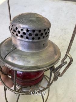 Vintage Adlake Kero Pennsylvania Railroad PRR Red Globe Lantern
