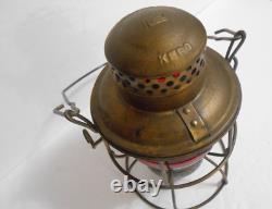 Vintage Adlake Kero Railroad Kerosene Lantern Lamp Light Red Globe