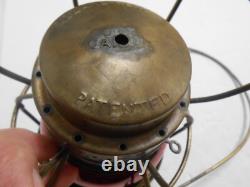 Vintage Adlake Kero Railroad Kerosene Lantern Lamp Light Red Globe