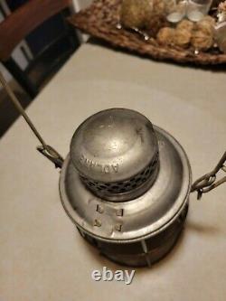 Vintage Adlake Kero Railroad Lantern Amber Etched Globe U. P. R. R Union Pacific