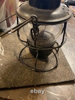 Vintage Adlake Kero Railroad Lantern & Clear Globe Train Lamp