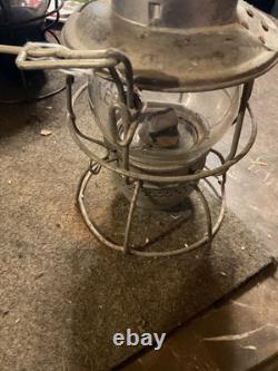 Vintage Adlake Kero Railroad Lantern & Clear Globe Train Lampscl