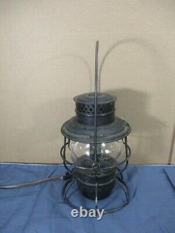 Vintage Adlake Kero Railroad Lantern No. 200 Electric Lamp Light CNX Glass Globe