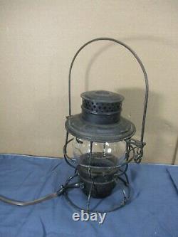 Vintage Adlake Kero Railroad Lantern No. 200 Electric Lamp Light CNX Glass Globe