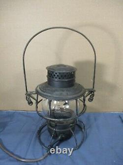 Vintage Adlake Kero Railroad Lantern No. 200 Electric Lamp Light CNX Glass Globe