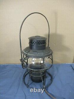 Vintage Adlake Kero Railroad Lantern No. 200 Electric Lamp Light CNX Glass Globe