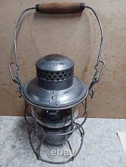 Vintage Adlake Kero Railroad Train Lantern Oil Lamp CPR HIRAM L. PIPER switchman