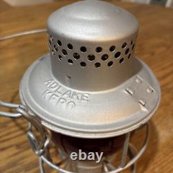 Vintage Adlake Kero Small Railroad Lantern Red Globe 9-1/2 Tall Really Nice