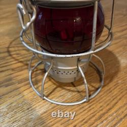 Vintage Adlake Kero Small Railroad Lantern Red Globe 9-1/2 Tall Really Nice