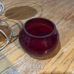 Vintage Adlake Kero Small Railroad Lantern Red Globe 9-1/2 Tall Really Nice