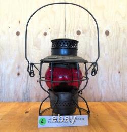 Vintage Adlake No 250 Kero Railroad Lantern N. P. RY Red Globe