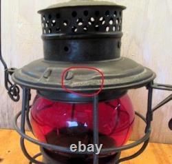 Vintage Adlake No 250 Kero Railroad Lantern N. P. RY Red Globe