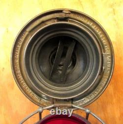 Vintage Adlake No 250 Kero Railroad Lantern N. P. RY Red Globe