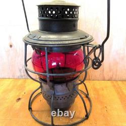 Vintage Adlake No 250 Kero Railroad Lantern N. P. RY Red Globe