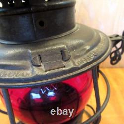 Vintage Adlake No 250 Kero Railroad Lantern N. P. RY Red Globe
