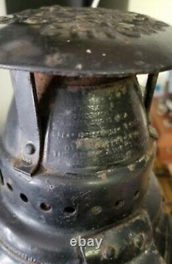 Vintage Adlake Non Sweating 4-Way Train Switch Marker Railroad Lamp Lantern Chi