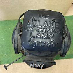 Vintage Adlake Non Sweating 4-Way Train Switch Marker Railroad Lamp Lantern PRR